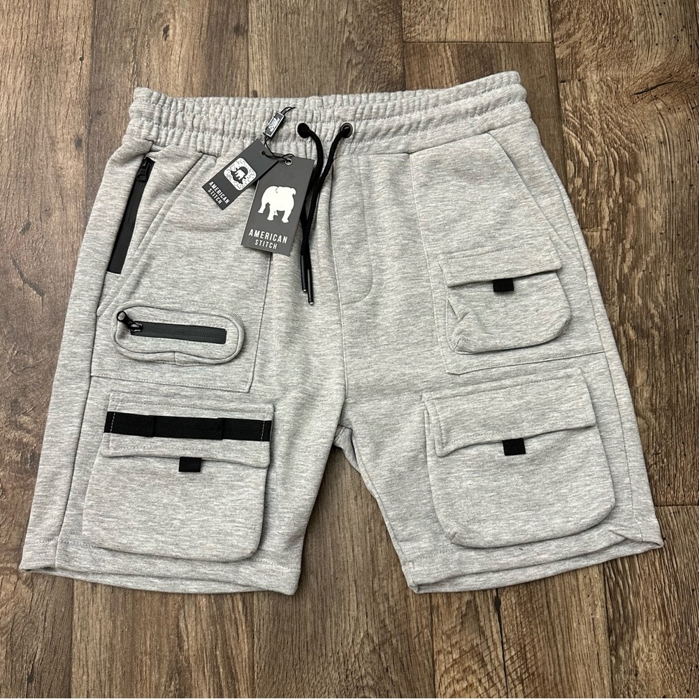 American Stitch Grey Cargo Multi Pockets Shorts Men’s Size L